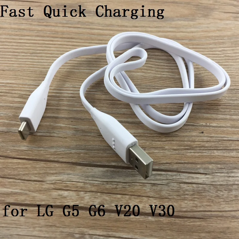 

Original 100cm 3A Fast Charging USB TYPE-C Data sync Line flat Noodle Cable Quick charge For LG G5 G6 V20 V30