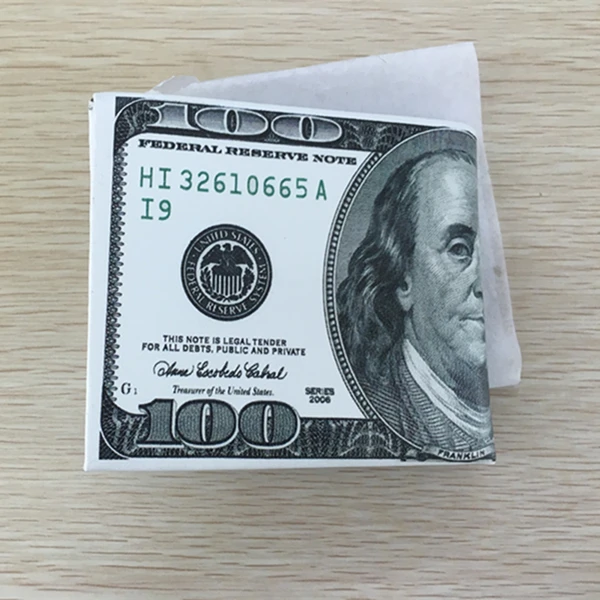 1Piece Men Wallets Pockets Card 100 Dollar Bill Money Wallet Mens Wallets Bifold Dollar Price Wallet Purse with Coin Bag