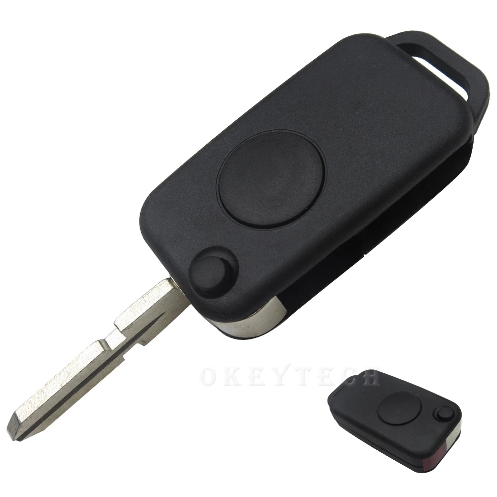 Keyless Entry Remote Car Fob Flip Key Shell Case 1 Button for Mercedes Benz 