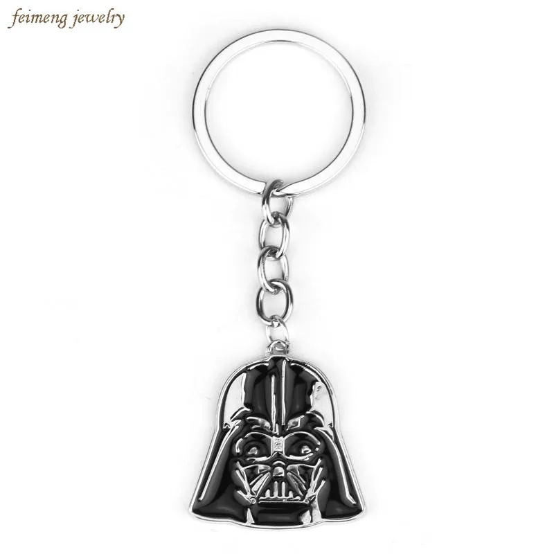 

Star Wars Darth Vader Silicone Keychain Cute Key Chain New Design for Key Black Enamel Porte Clef Keychain Car Key Holder