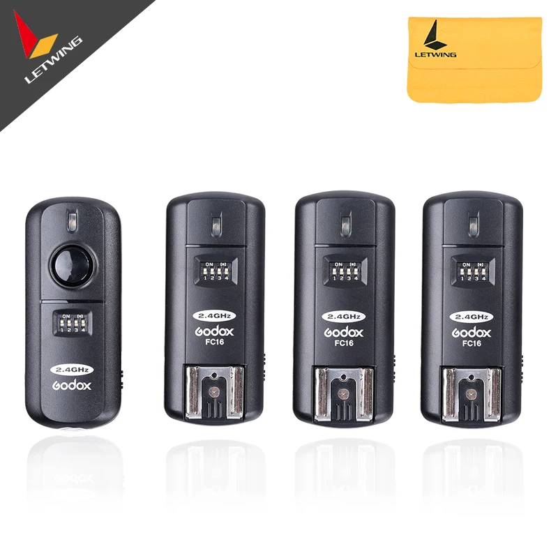 

GODOX FC-16 16 Channel 2.4G Wireless Studio Flash Trigger With 3 Receiver For Nikon