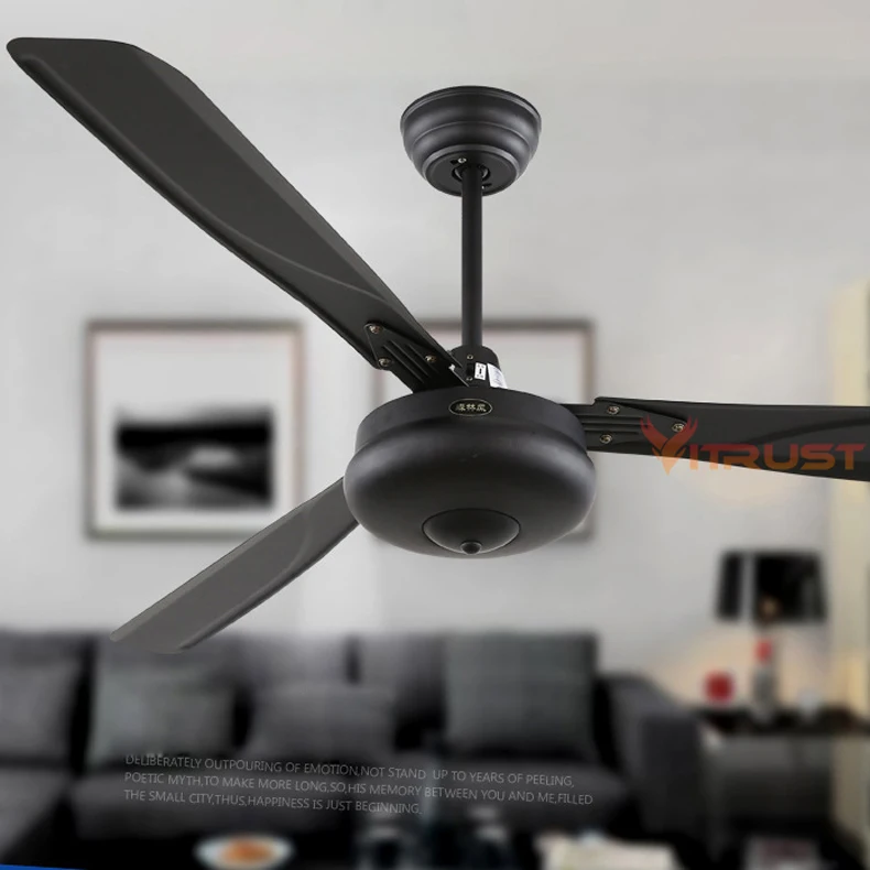 Dining Room Ceiling Fan Modern Black Ceiling Fan Retro Metal Room
