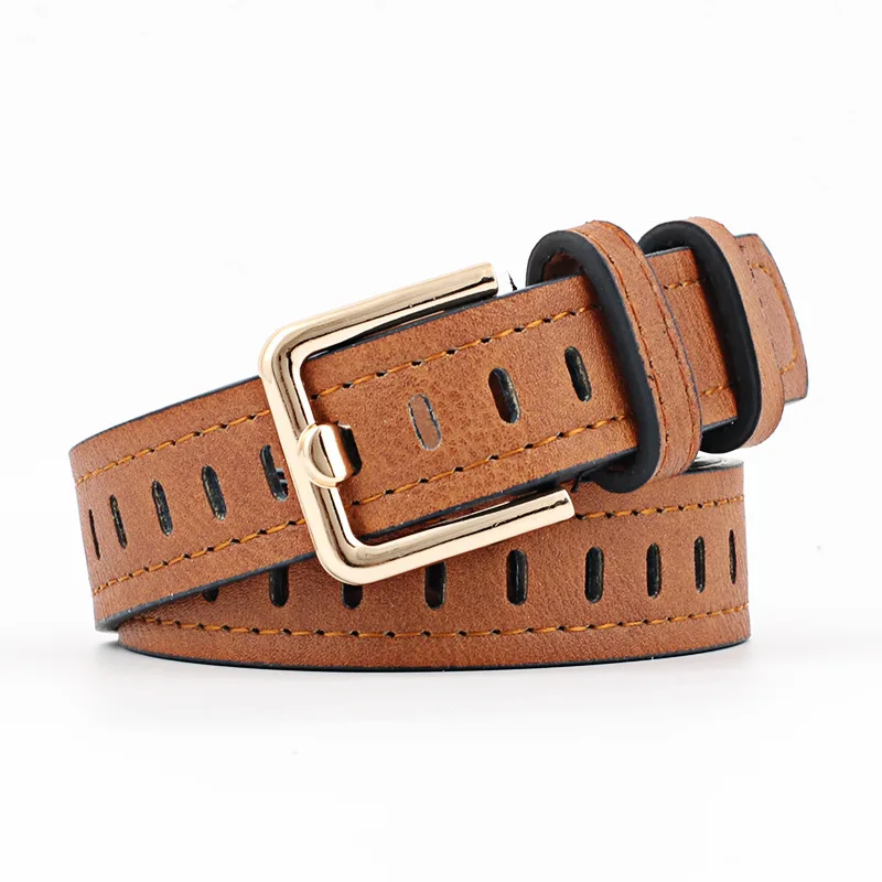 wide belts for women 2020 New Designer Ladies Wide Leather Belt Female Silver Pin Buckle Strap Belts For Women Jeans Waistband Hollow Out Belt plus size chain belts Belts