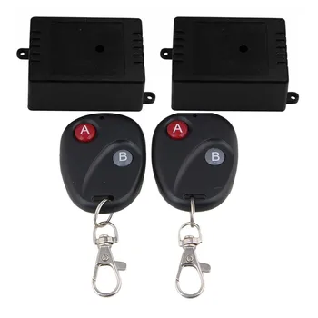 

433MHz 6V 1CH 2 Receivers AB Button Self-lock Led Remote Control Switch