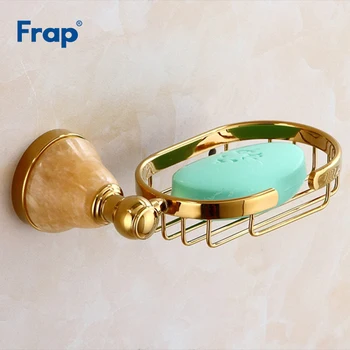 

Frap Shower Soap Dishes Bathroom Soap Holder Antique Art Carving Wall Mounted Golden Soap Holder Bathroom Accessories Y18011