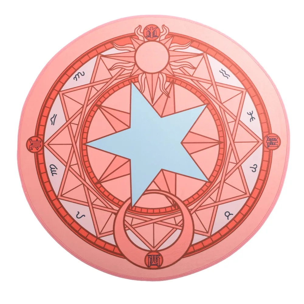 

Anime Cardcaptor Sakura Cosplay Props Clow Tarot Card Round Carpet Rug Party Accessory