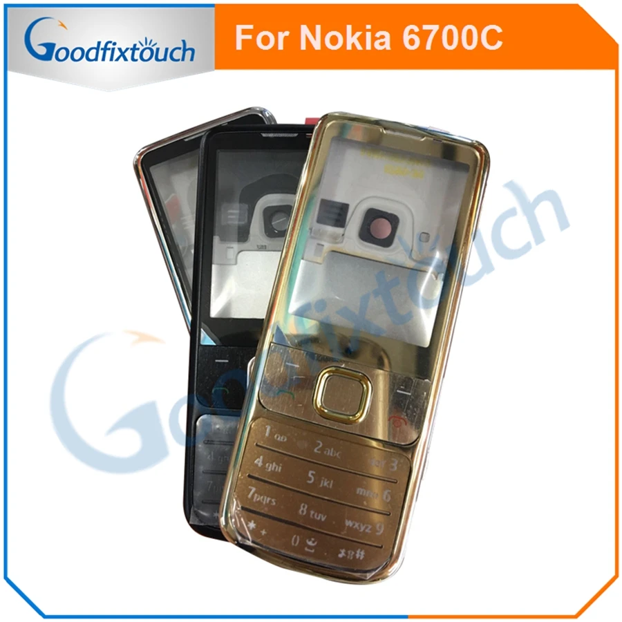 Для Nokia 6700 Classic 6700C задняя крышка для мобильного телефона полный корпус батарейный дверной чехол клавиатура золотой черный серебристый