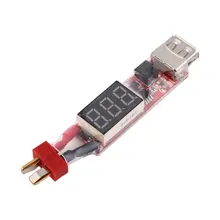 Цифровой дисплей 2 S-6 S Lipo к USB зарядное устройство конвертер с T/XT60 разъем для литиевой батареи RC модель