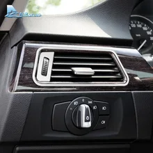 Скорость движения воздуха алюминиевый сплав интерьер центральный кондиционер розетка рамка Стикеры для BMW E90 E92 E93 2005-2012 3 серии аксессуары
