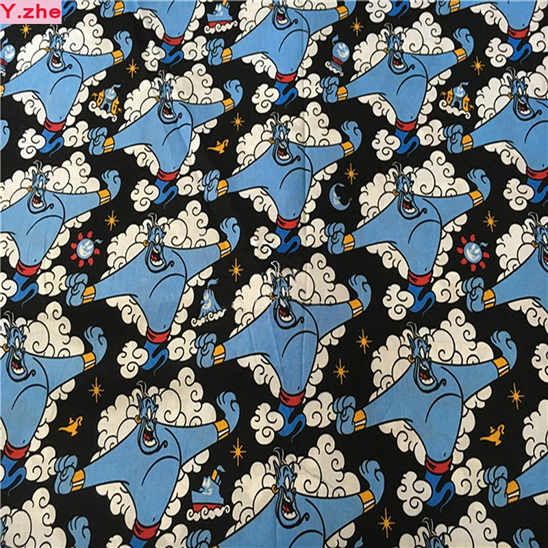 

Carton Poplin Fabric 100% Cotton Fabric Aladdin Magic Lamp Printed Fabric Patchwork Sewing Material Diy Children Baby Clothing