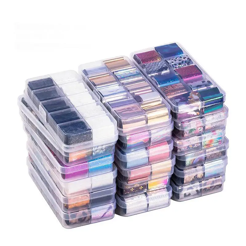 

10pcs Holographic Nail Art Decals Accessories DIY Glitter Sequins Stuff Paillettes Decor Handmade Resin Jewelry Foil Stickers