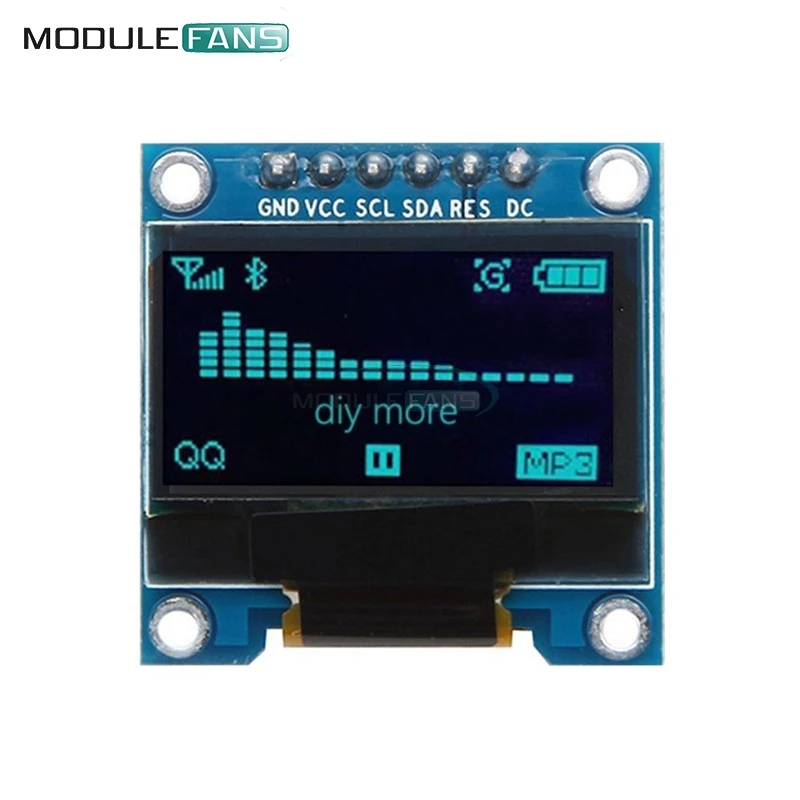 

6Pins 0.96 Inch SPI I2C OLED Digital SSD1306 Display 12864 SPI interface Blue LCD Display Module DIY For Arduino 51 SMT32 I/O