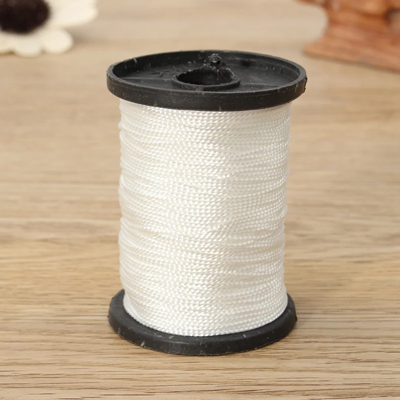 50 м/катушка 1 мм нейлоновый шнур нить китайский узел макраме шнур браслет плетеный шнур DIY кисточки вышивка бисером Шамбала нить
