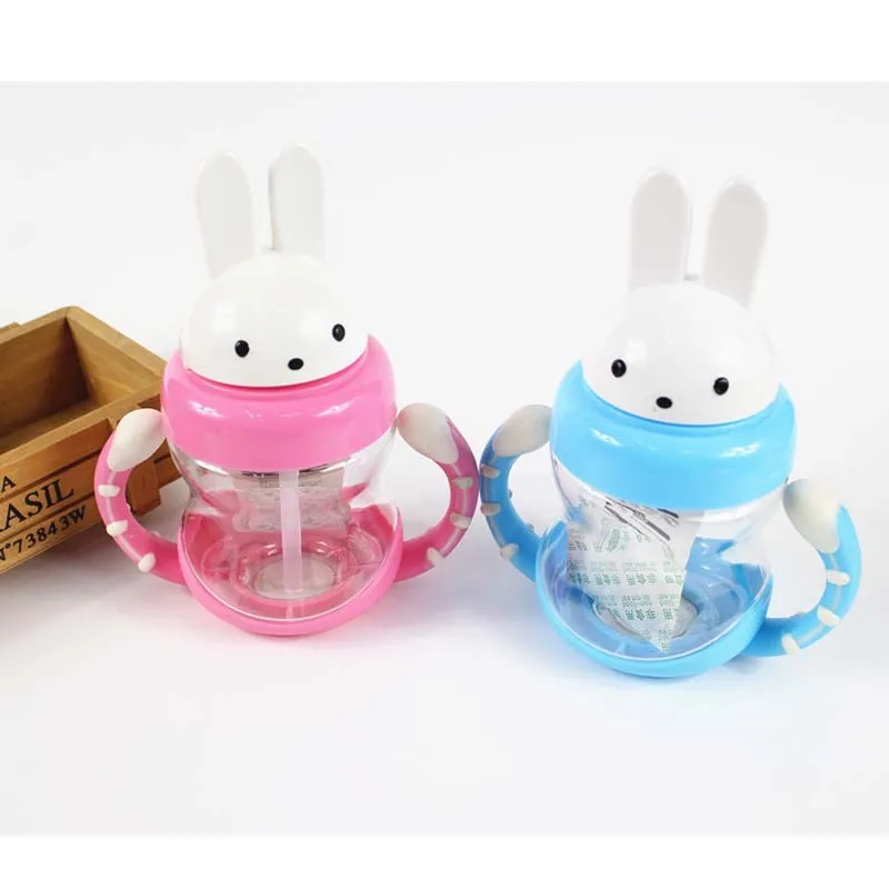 Buy 240ml Cute Rabbit Baby Feeding Cup with a Straw