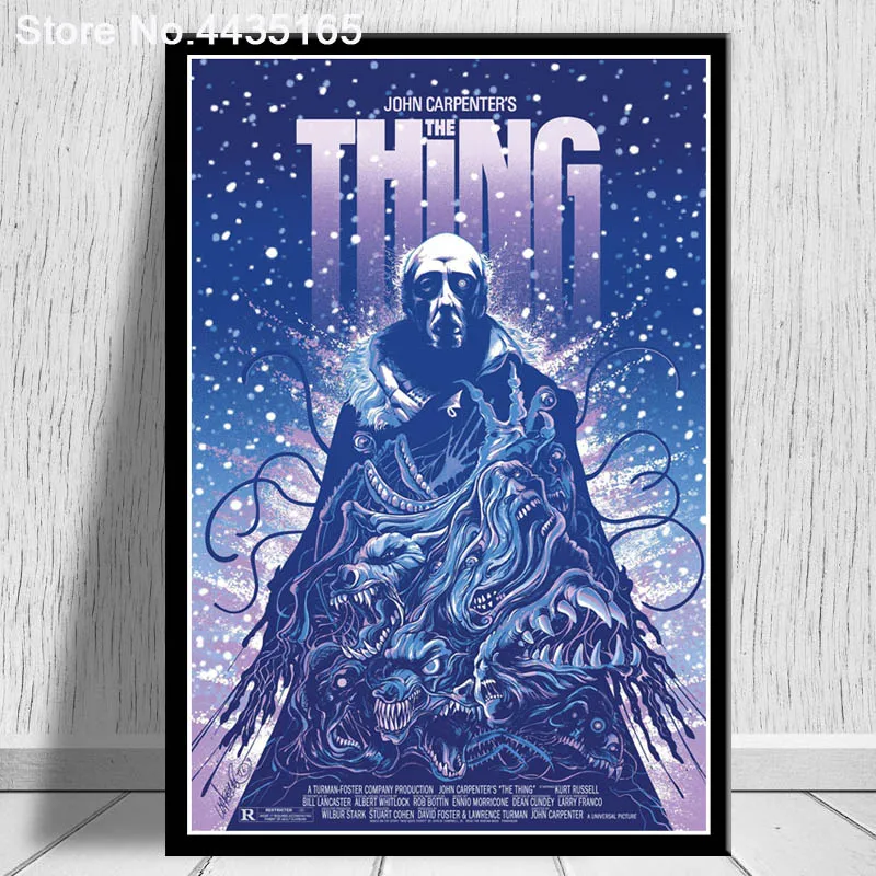 The Thing плакат 1982 классический фильм Джон Карпентер плакаты и принты на холсте настенная художественная картина для гостиной домашний декор - Цвет: Оранжевый