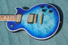 

Quilted maple top Multi binding Blue golden hardware custom LP accept any color production Real picture display