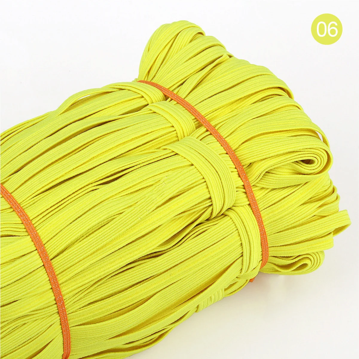 6 мм Цветные Плоские эластичные ленты высокая эластичная канатная Резиновая лента спандекс лента для шитья кружевная отделка пояс лента аксессуары для одежды - Цвет: 6