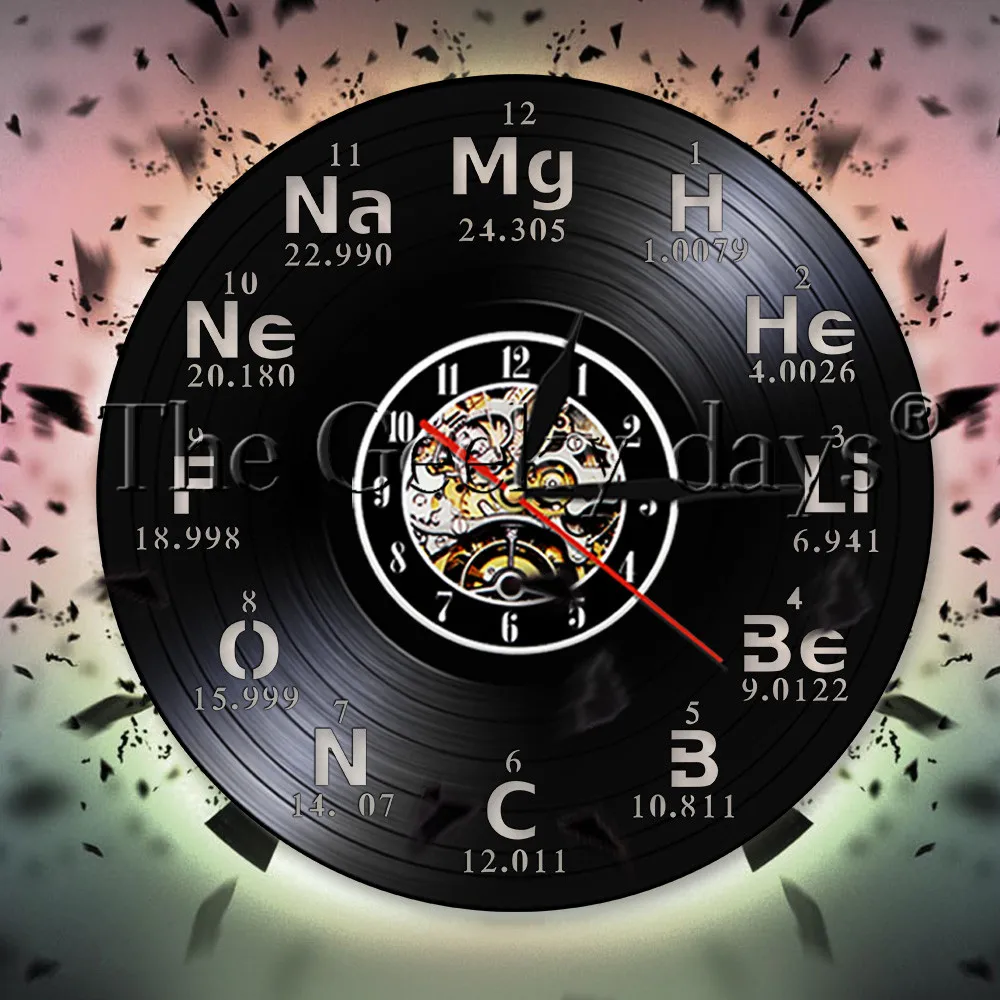 Chemistry Math Formula Vinyl Record Wall Clock Modern