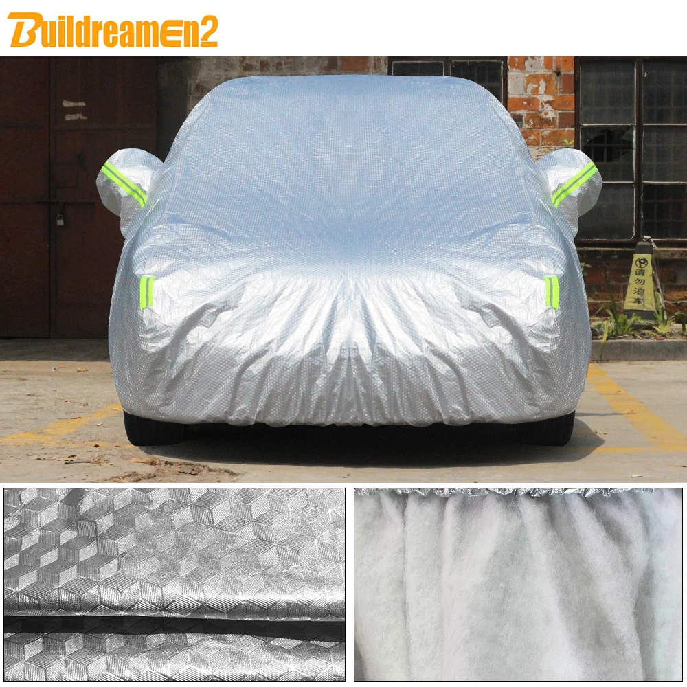 

Buildremen2 Full Car Cover Sun Rain Snow Hail Protection Cover Waterproof For Chevrolet Malibu Cruze Spark Camaro Captiva Impala