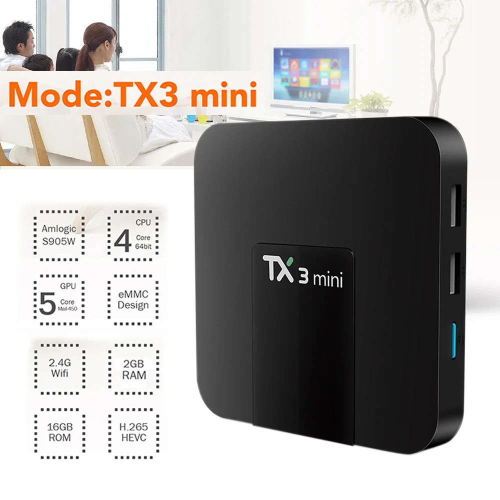 Горячая 2018 Android 7 1 Smart tv Box Amlogic S905W четырехъядерный ГБ/8 ГБ 2 ГБ/16 WiFi 4 К HD медиа-плеер
