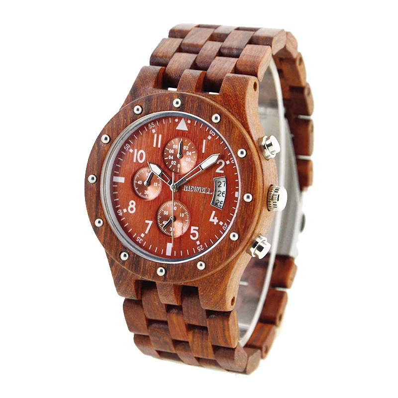 BEWELL WOODEN WATCH