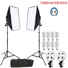 Photo Studio 8 LED 24w Softbox Kit Photographic Lighting Kit