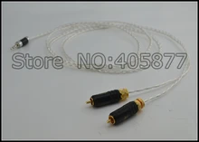 High quality occ silver plated Mini Stereo 3 5mm TO 2 RCA AUX Audio Cable 2M