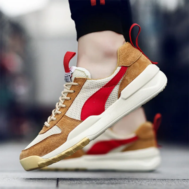 Men's Shoes Spring 2019 New Leisure Men's Shoes Breathable Flying Weaving Outdoor Shoes Mesh Shoes Men's Shoes