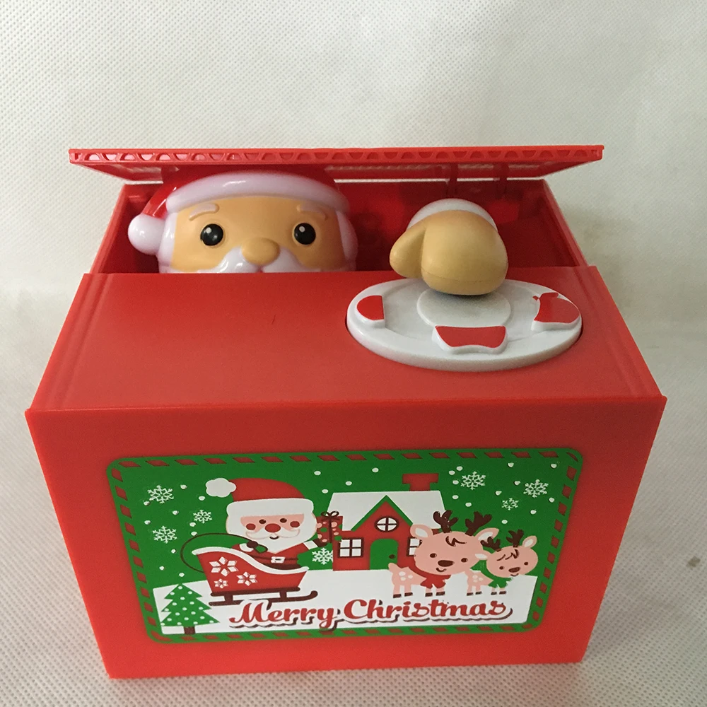 Милые ролевые игры деньги банковские игрушки кража монета Санта Клаус Копилка может Идеальный Рождественский подарок