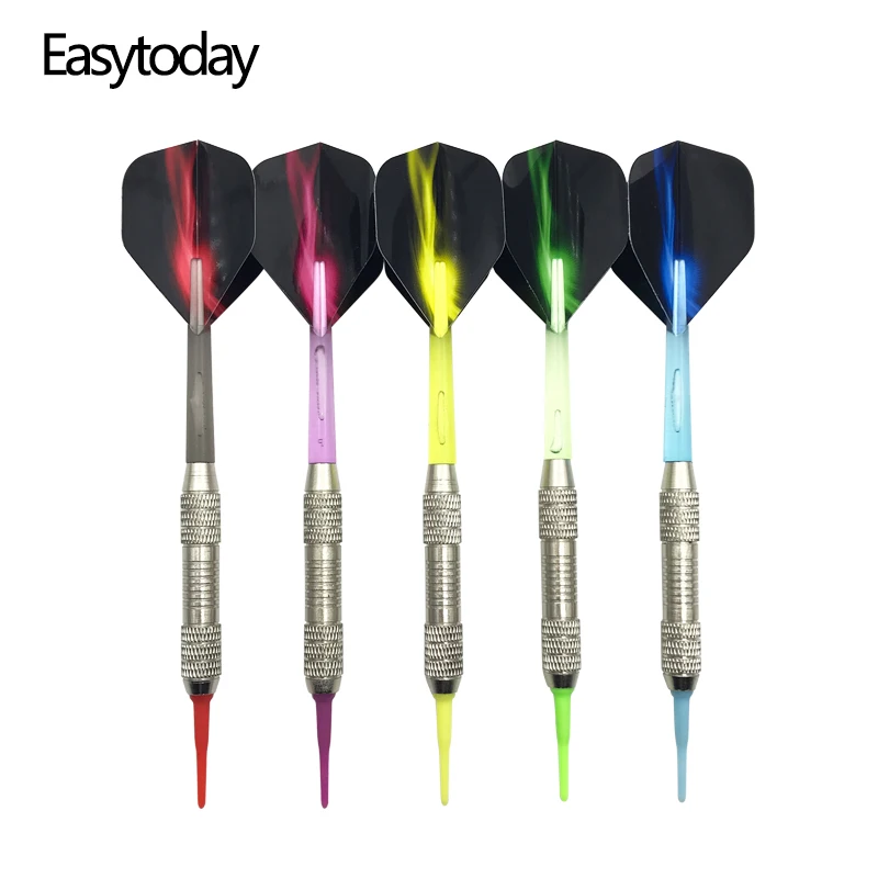 Стандартные Дартс с мягким наконечником Easytoday 5 шт./компл. пластиковые валы