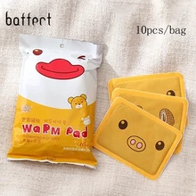 10 шт./упак. мультфильм грелка для ног, массажер для ног, наклейка с подогревом тела Тепловые колодки прочного тепло зимние средства ухода за кожей, теплые, милые, миленькие в японском стиле Рождественский подарок