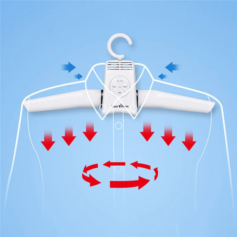 ABS Dry Hanger Portable Electric Folding Clothes Hanger Dryer Drying Rack Travel Laundry Rack Home Decor 40FY187