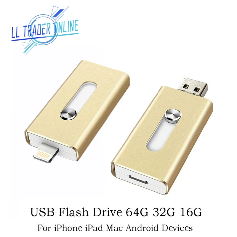

LL TRADER 64GB 128GB USB Flash Drive Pendrive For iOS iPhone iPad iPod Android Devices Memory OTG Storage iOS Mini USB 2.0 Stick