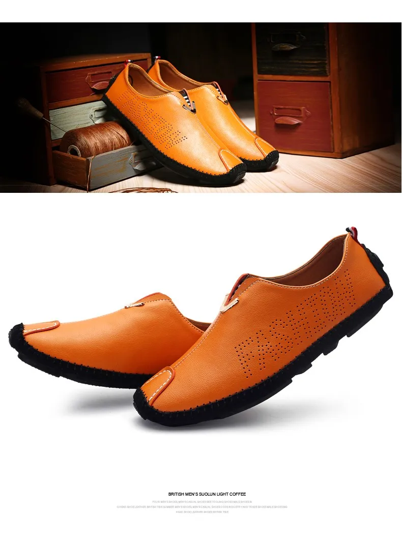 ALEADER/мужские летние туфли-лодочки из натуральной кожи; Мужская прогулочная обувь без застежки; Мужская Удобная мягкая обувь для вождения; Повседневная обувь; Sapatos Masculinos