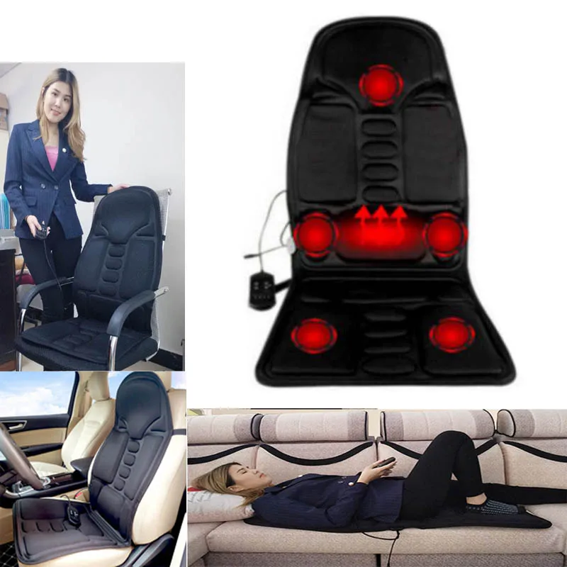 جهاز مساج كهربائي المنزل سيارة كرسي كراسي التدليك مقعد هزاز عودة الرقبة massagem وسادة وسادة حرارية ل الساق الخصر الجسم مدلك