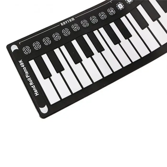 Новая портативная Гибкая цифровая клавиатура фортепиано 49 клавиш тонов ритмы электронное рулонное пианино игрушки