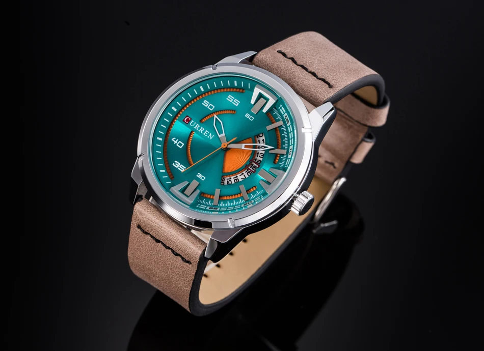 CURREN Young Vogue Дизайнерские наручные часы Горячая Мода креативный циферблат кварцевые мужские часы кожаный ремешок мужские часы Montre Homme