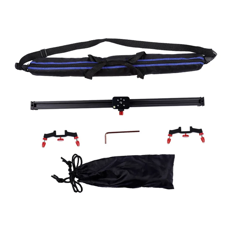 60cm/80cm 4 Bearing Aluminum DSLR Camera DV Damping Slider Track Rail Video Stabilizer Slide for Photography Studio Camcorder