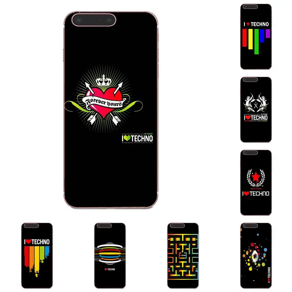 Мягкий принт Капа I Love Techno Для Сяо mi 3 4 4C 4i 5 5S 5X6 6X A1 Max x 2 Примечание 4|Чехлы-накладки|