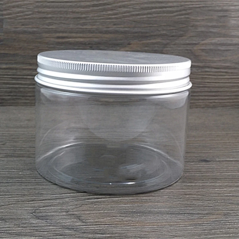 350g Clear Plastic Jars Refillable Food Tea Spice Storage ...