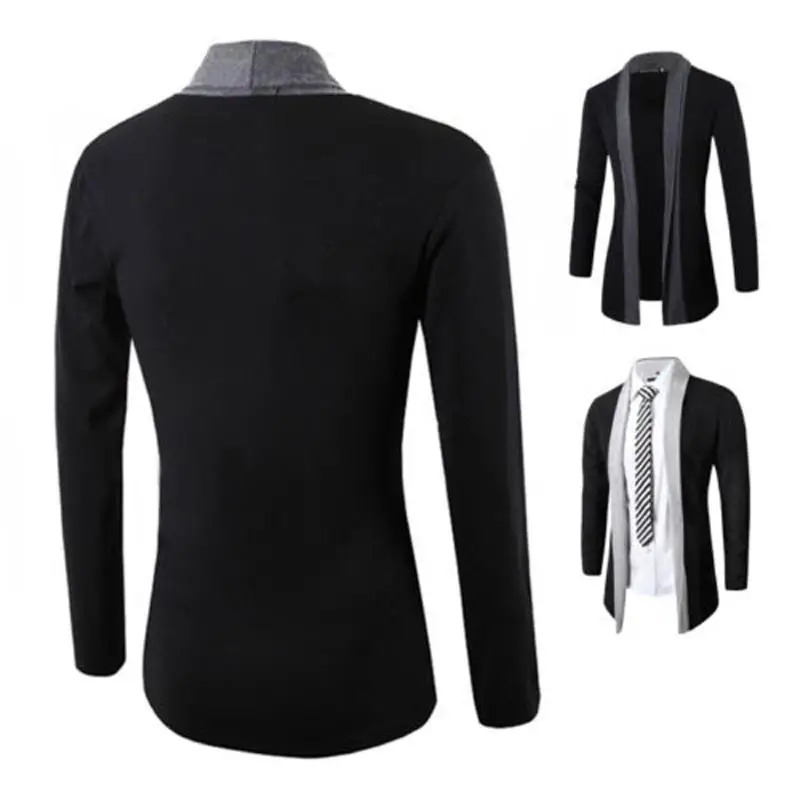 2018 Autumn Jacket Men Warm Thick Coat Wool Long Sleeve Slim Lapel Collar Tops fashion Men Jacket Casual Clothing Outwear 2018 Autumn Jacket Men Warm Thick Coat Wool Long Sleeve Slim Lapel Collar Tops fashion Men Jacket Casual Clothing Outwear