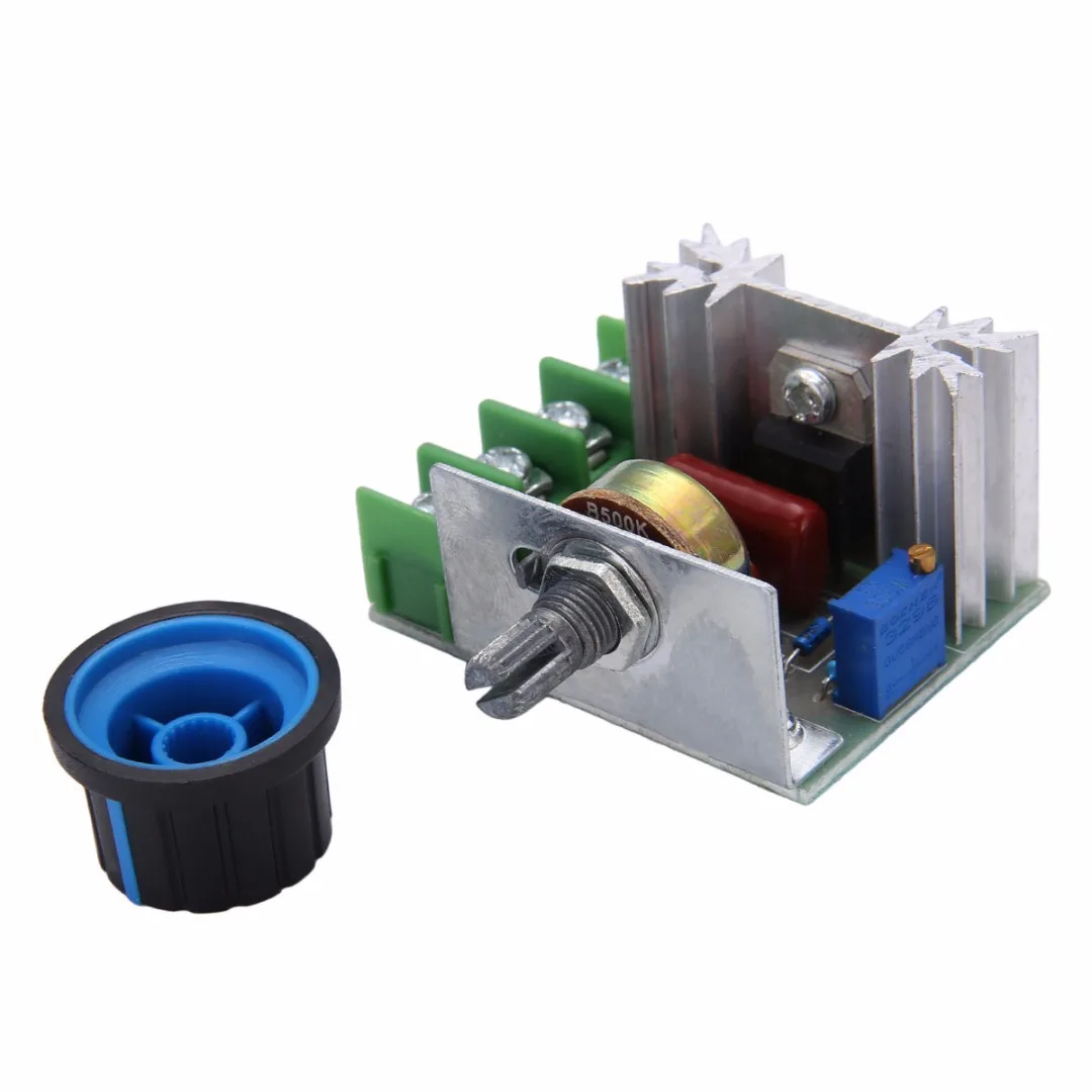 High Quality AC Voltage Regulator Module 50-220V 2000W AC Motor Dimmers SCR Controller Knob Switch Speed Control Tools
