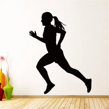 

Running Women Sport Wall Decal Home Decor Wall Sticker Kids Rooms Wall Stickers