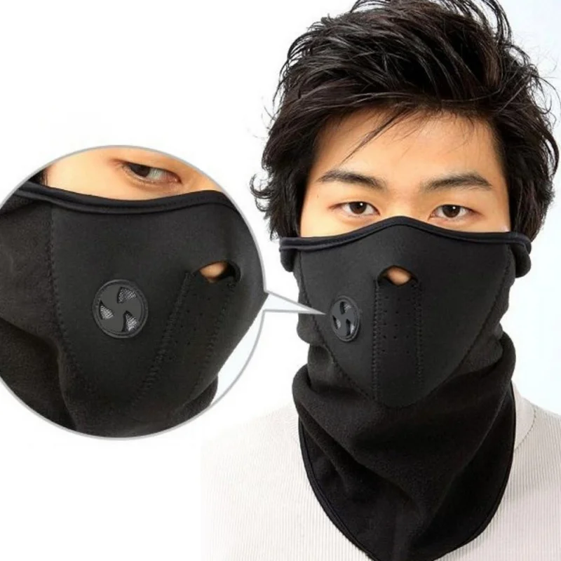 Motorcycle Half Face Mask Cover Fleece Unisex Ski Snow Moto Cycling Warm Winter Face Mask