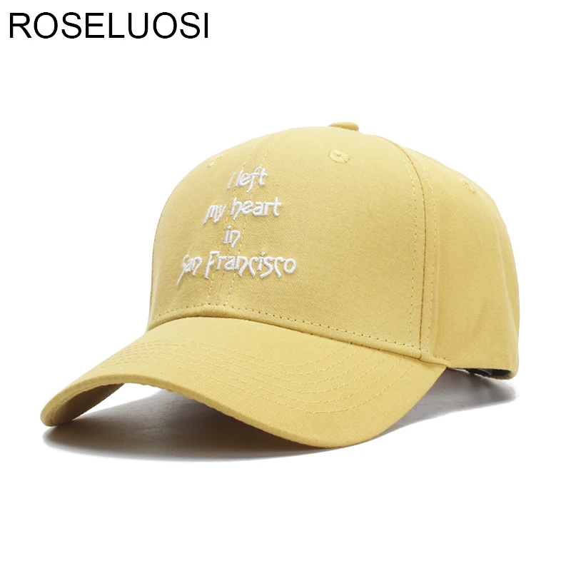 ROSELUOSI Women Causal Baseball Cap Snapback Caps Casual Letter Embroidery Cotton Hat For Men Bone Casquette Homme | Аксессуары для