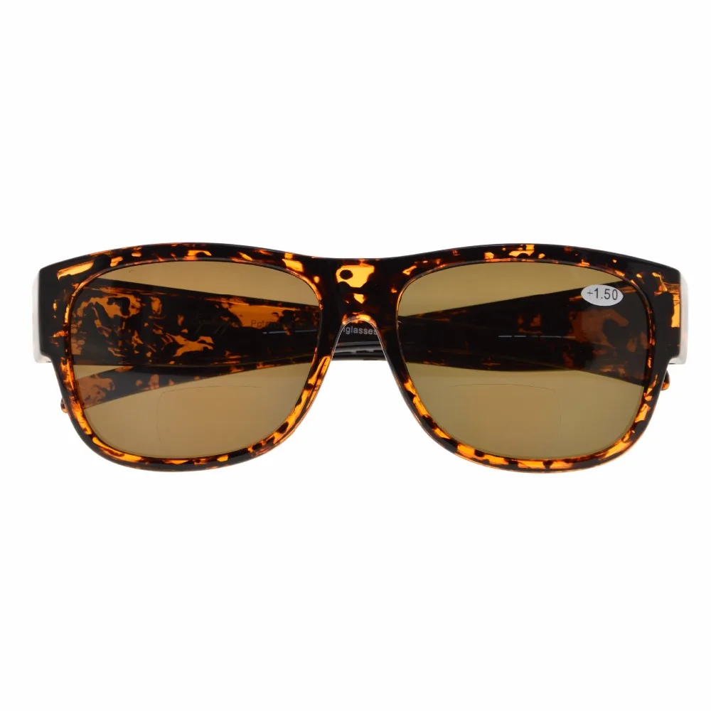 S022PGSG очечник, поликарбонат, поляризационные бифокальные Солнцезащитные очки, защита от солнца, чтобы носить поверх обычных очков