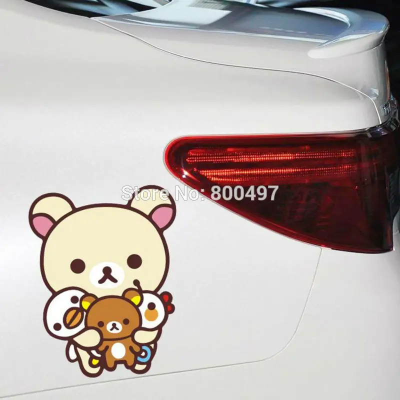 Новейший стикер для автомобиля мультяшный мишка Rilakkuma комбинированный