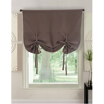 

Roman Lifting Curtain Solid Style Curtain Sector Valance Coffee Short Curtain for Window Kitchen Cabinet Door