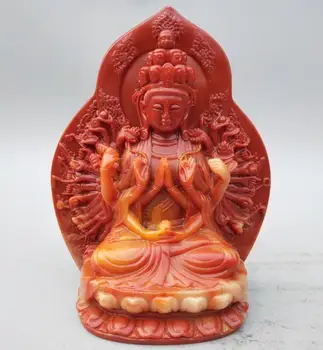

China Shoushan stone Thousand-Hand Kwan-yin Buddha statue