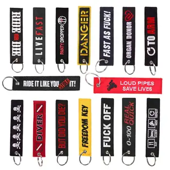 

Fashion Keychain Bijoux Keychains for Cars Motorcycles Gifts Holder Key Tag Embroidery ATV Car Truck Key Fobs OEM Key Ring Jewel